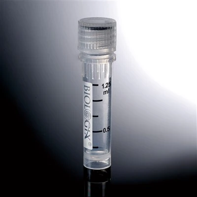 Fiolă criogenică sterilă cu filet extern de 2 ml pentru depozitare criogenică